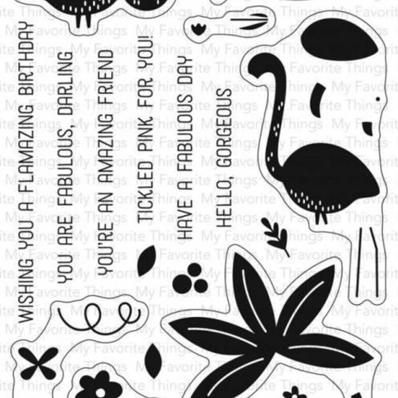 My Favorite Things Clear Acrylic Stamps Flamazing Famingo Birds - Hard to Find ! - Picture 6 of 6